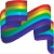 rainbow ribbon curling around itself