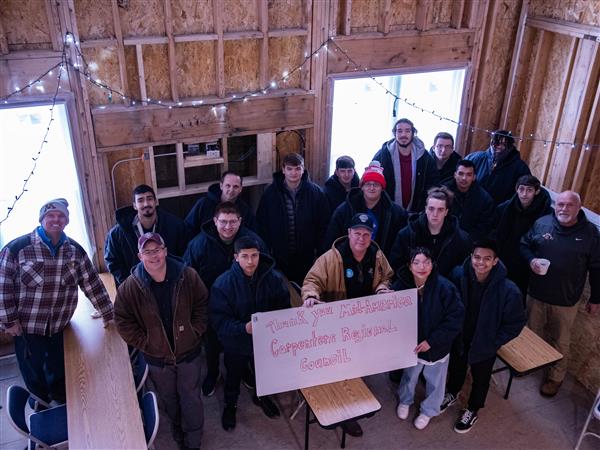 Carpenter's Union Donates coats to D211 woodworking students.