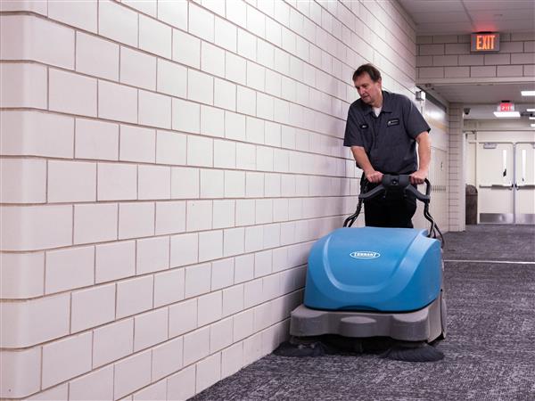 Maintenance prepares the schools on Teacher Institute Day ahead of the start of second semester.